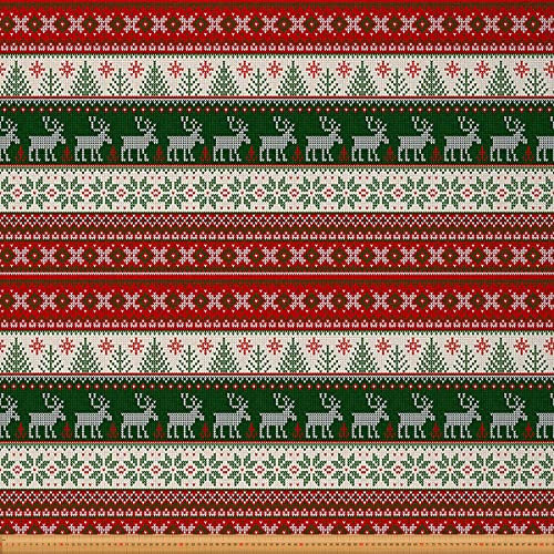 Weihnachtshirsch Stoff Frohe Weihnachten Stoff Meterware Weihnachtsbaum Schneeflocke Tier Polsterstoff Neujahrsgeschenk Gestreifter Dekostoff Weihnachtsornamente DIY Rot Grün 92 x 150 (HxB)