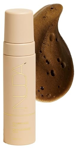 Nuda BronzeFoam Self Tanning Mousse | Lightweight, Fast-Drying & Streak-Free Sunless Tanner | Made with Niacinamide, Bakuchiol, Orchid Stem Cells, Panthenol & Ceramides | Easy to Apply (Medium, 190mL)