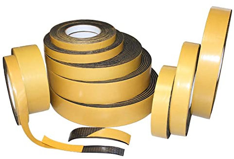 Lumonic 10m Nastro sigillante EPDM autoadesivo 15mm x 2mm I nastro per finestre e porte I guarnizione per finestre, porte, guarnizione in gomma per pr