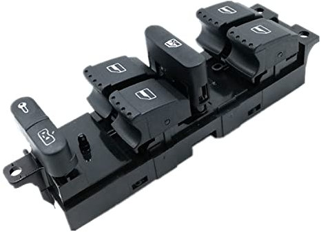 GEEANDLY Interruptores de botón Mando Elevalunas del conductor 1J4959857D Compatible con Golf Jetta Bora para Passat B5 para Seat Leon Toledo