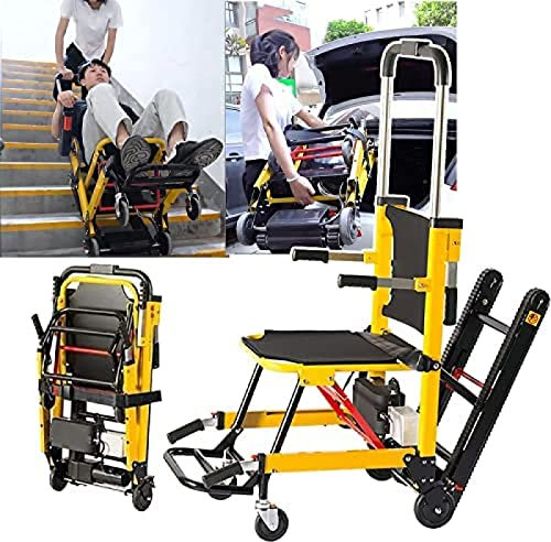 Volu Elektrischer Raupen-Treppensteiger, Handwagen-Treppensteiger Elektrisch, Manueller Treppensteig-Rollstuhl Für Ältere Menschen Mit Behinderungen, Kann Treppen Hoch Und Runter Gehen,Hilarious123