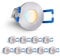 LongLife LED 10er Set Einbaustrahler Mini 3W CCT 2700K-6500K 2700K silber IP65 Dimmbare Strahler für Terrassenüberdachung, Carports, Dachüberständen