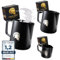Barista Legends® Brocca per latte nero [100 ml + 350 ml + 600 ml] – Brocca per latte rivestito in teflon – Barista latte in acciaio inox – Accessori barista