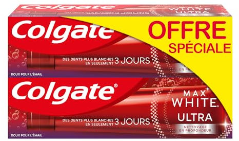 Max White Ultra Zahnpasta, Tiefenreinigung, 75 ml, weißere Zähne in 3 Tagen*, sanft für Zahnschmelz, tägliche Anwendung, entfernt hartnäckige Flecken*, Zahnpasta mit Fluorid