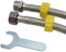 CYILIUEN Pack of 2 60 cm M10 x 1/2 Flexi Pipe Extend Connectors Flexi Pipes Tails with Installation Tools, Tap Fittings for Kitchen Sink, Bathroom Basin, 1407D5