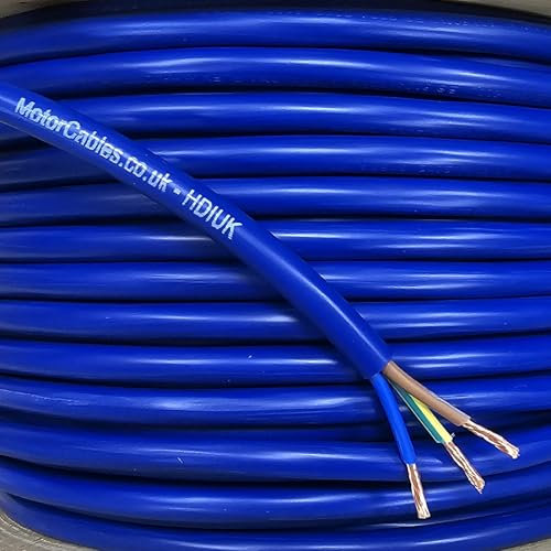 HDIUK 2.5mm Arctic Grade Cable 3183AG2.5 3-Core Coil (45 Metres, Blue)