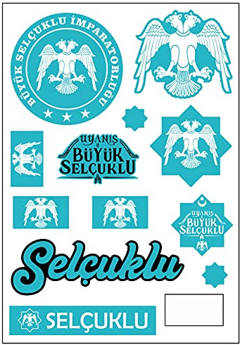 Daged Selcuklu Aufkleber Karte Stickerbogen - PKW Auto Motorrad Biker Flagge Fahne Deko AK