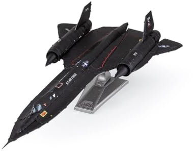 Metal Earth Fascinations Metallbausätze - Aufklärungsflugzeug Lockheed SR-71 Blackbird, lasergeschnittener 3D-Konstruktionsbausatz, 3D Metall Puzzle DIY Modellbausatz 2.5 Metallplatinen, ab 14 Jahre