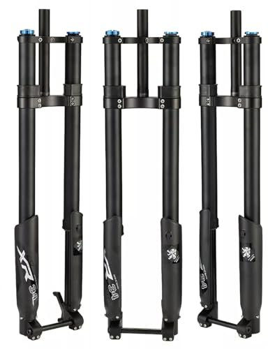 Inverted Bike Fork, 26/27.5/29 Boost Thru Axle Rebound Adjust Fork, 200mm Long Travel DH Downhill Cross-country Shock-absorbing Double Shoulder Air Fork(27.5in)