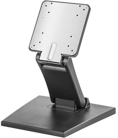 Supporto per monitor singolo, pieghevole, regolabile, basso profilo, VESA 75 x 75 mm e 100 x 100 mm, adatto per schermi LCD touch screen da 10 a 27 pollici