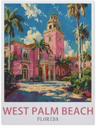 Florida West Palm Beach，Puzzles für Erwachsene 1000 Teile, Klassische Puzzle Puzzle Schwierig für Erwachsene Teenager Freizeit Spaß Spiel Spielzeug （50x70cm）-BA3