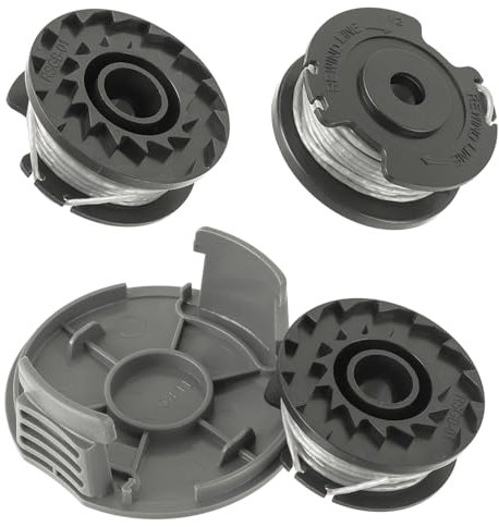 EPLZON Bobina a Filo lunghezza 4 m Ø 1,6 mm F016800569 F016800385 per decespugliatore a batteria Bosch EasyGrassCut 23/26/18/18-230/18-260/18-26 e Copertura bobina F016F05320(3 Bobine + 1 Copertura)