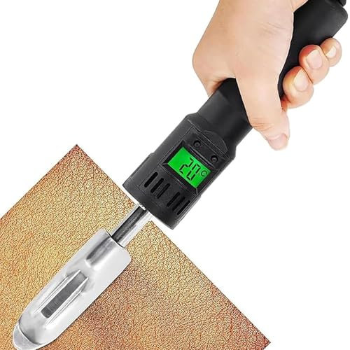 SUCRFXJ Mini Irons for Crafts, Digital Electric Mini Leather Iron, 50-350℃ Temperature Adjustable, 80 W Leather Wrinkle Removing Iron for Removing Leather Repair Shoes Bag Wrinkle, Shoe Factory