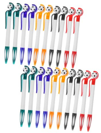 SUPVOX 20pezzi Penne Calcio Decorazione Sul Cappuccio Scrittura e Portatile Per Ufficio Studio e Regalo in Colore e Materiale Standard