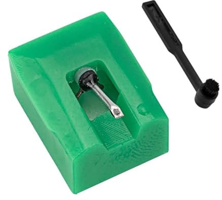 Thewasc Aguja para tocadiscos con punta de diamante, con pincel, pieza de repuesto para fonógrafo, textura para músicos