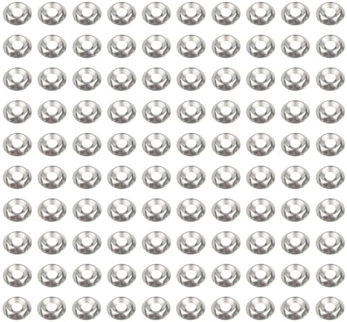 100Pcs M4 Cup Washers, Stainless Steel Countersunk Washers for Screws Bolts