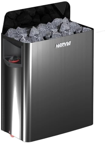 Harvia The Wall SW90 black 9,0 kW Saunaofen Elektroofen mit integrierter Steuerung schwarz