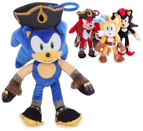 Toyland® 18 cm (7) Sonic Prime Serie 2 - Peluche morbido con clip - 4 modelli da collezionare - 1 scelto a caso - Adatto a bambini dai 12 mesi in su