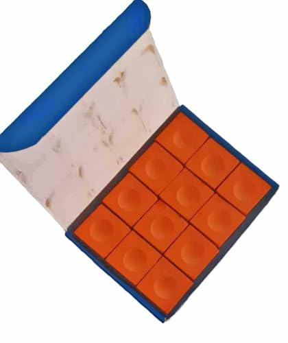 SGL BOX OF 12 PIECES OF ORANGE SILVER CUP CHALK FOR POOL/SNOOKER**