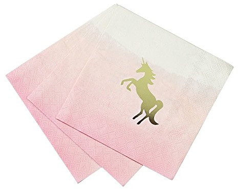 Pretty Unicorn Napkins for Girls Birthday Party Girls Baby Shower Made by Talking Tables Pack of 16