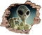 Eurographics DS-DC6020 Alien 50x70 Wandtattoo, Plastik, Grün, 70, 00 x 50, 00 x 0, 40 cm