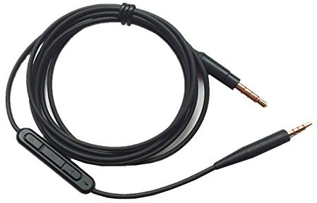 Hensych Cable de repuesto con control remoto de volumen para auriculares Bose Soundtrue Soundlink On Ear QC25 QC35 OE2