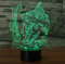 SUAVER 3D Lampe LED Nachtlicht, 3D Optical Illusion Lampe Touch Tischlampe 7 Farbwechsel Dekoration Lampe USB Powered Stimmungslicht Skulptur Licht Geburtstags Weihnachts Geschenk (Fisch)