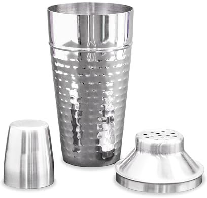 Chef Craft 21963 Hammered Cocktail Shaker, Stainless Steel, stainlesssteel