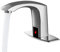 HHOOMMEE Robinet de salle de bain automatique sans contact avec détecteur de mouvement - Mains libres - Robinet de lavabo avec mitigeur d'eau - Boîtier de commande et plaque de pont (chromé)