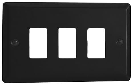Varilight Triple PowerGrid Plate Kit - Urban/Vogue Matt Black, XYPGY3.MB