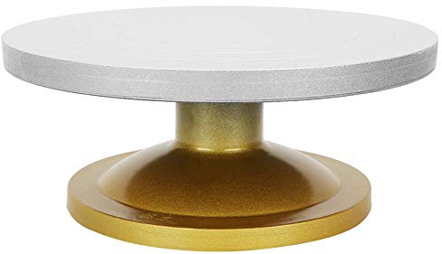 Focket Töpferscheibe, Metall verdickt Antihaft-Schlamm-Töpferscheibe Drehtisch Drehscheibe Tonmodellage Skulptur Wendeplatte, Gute Tragfähigkeit, gutes Zubehör für Keramikmaschine(33cm)