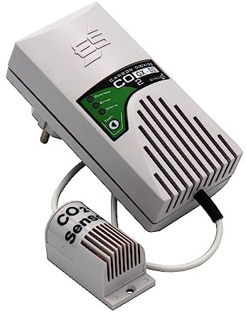 Schabus 300252 Gasmelder mit externem Sensor netzbetrieben detektiert Kohlendioxid, CO2