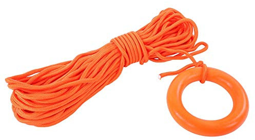 DEWIN Wasserschwimmseil, 30 Meter 8 mm lebensrettendes Rettungsseil mit Ring für Schwimmen Pool Strände