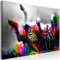 decomonkey Bilder Tiere Abstrakt 120x80 cm 1 Teilig Leinwandbilder Bild auf Leinwand Vlies Wandbild Kunstdruck Wanddeko Wand Wohnzimmer Wanddekoration Deko Zebra
