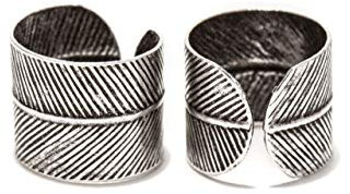 WINDALF Bohemian Elfen-Ohrklemme NAOMY 10 mm Vintage Elben-Feder-Haarschmuck 925 Sterlingsilber