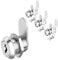BOZXYE Premium Kabinett-Nockenschlösser, gleichschließend Cam-Lock-Set, sichere Dateien Schubladen Mailbox RV Camper Tür Werkzeugkasten, Zinklegierung (3 Pack 5/8 Inch)