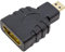 Lumonic Micro-HDMI Adapter [Full HD] I HDMI Buchse - Micro HDMI Stecker Adapter mit vergoldeten Kontakt I HDMI auf Micro HDMI geeignet für Handys, Kam