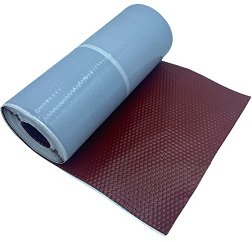 Solin Cerise auto-adhesif - Aluminium 30 cm x 5 m - Ral 8012 - en rouleau