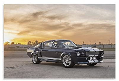 Auto-Poster Ford Mustang Eleanor, Leinwand-Kunst, Poster und Wandkunst, Druck, modernes Familien-Schlafzimmer, Dekoration, Poster, 30 x 45 cm