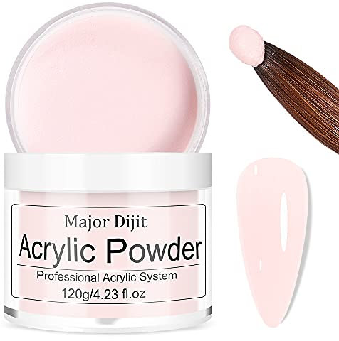 120 g Acrylpulver, klares Acrylnagelpulver 4,23 Unzen großes Fassungsvermögen, professionelles Polymer für 3D French Nail Manicure Extension Nail Carving, langlebige Beauty-Geschenke (Pink)