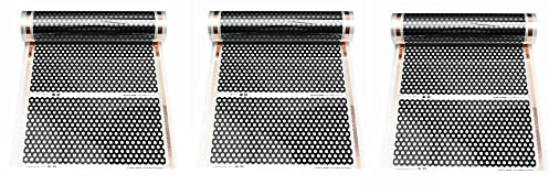 Aflytep 3 x Heated Floor Heating 50 cm x 2 m Honeycomb Infrared Electric Heating Floor Film 220 V