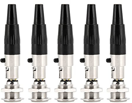 5 Connettori Mini XLR a 3 Pin, Adattatori per Microfono Audio, Mini Jack XLR a 3 Pin, estremità del Cavo Mini XLR a 3 Pin, per Mixer Microfono