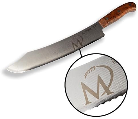 hello sweety Marcels Profi-Brotmesser Klingenlänge 25cm Griff aus Thuja-Wurzelholz