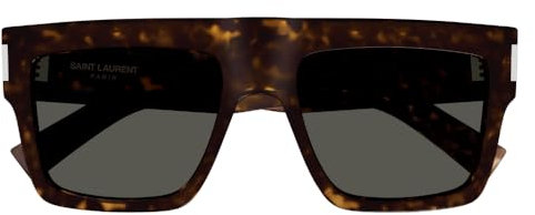 Saint Laurent Sonnenbrille für Herren, Schildpatt-Optik, Rechteckige Form