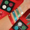 Glitzer Lidschatten Grün Blau Make-up|DE'LANCI Schimmern Lidschatten Rot|High Glitzer Silber Lidschatten|4 Farbe creme lidschatten|Weihnachten Make-up für Mädchen|Ultra-mischbar,Wasserdicht