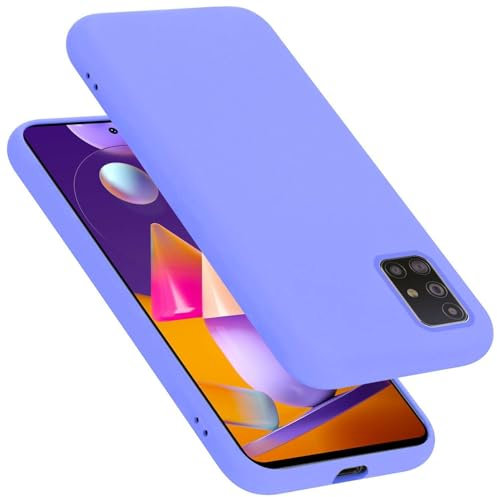 Cadorabo Hülle kompatibel mit Samsung Galaxy M31s Hülle Silikon Handyhülle für Galaxy M31s Case aus flüssigem Silikon- Kratzfeste und stoßfeste dünne TPU Schutzhülle - Liquid HELL LILA