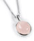 HENRYKA 925 Sterling Silver & Rose Quartz Classic Oval Necklace | Minimal Pendant | Birthstone Gifts | Hypoallergenic Women's Jewellery with Gift Box