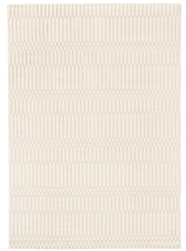 RugVista Vertus Teppich, 160 x 230 cm, Off Weiß | Moderne, Rechteckig, Niedriger Stapel, Nur chemische Reinigung, Oeko-Tex 100, Wohnzimmer, Schlafzimmer