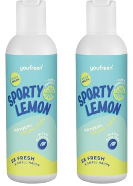 youfreen Duschgel für Kinder & Teens, 2x200ml, sporty lemon | Milde Reinigung, Mit Bio-Aloe Vera, Vegane Naturkosmetik, Für Mädchen & Jungen