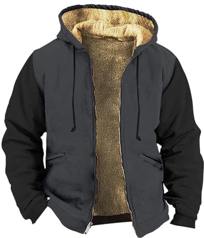 Work Shirts for Men Fleece Jacket Mens Coats Mens Coat Men Winter Jacket Pullover Sherpa Jacket Men Red Leather Jacket Sweat Shirts, Men Military Jackets for Men(4-Dark Gray,4X-Large)